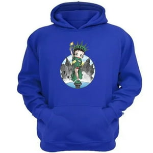 Genérico - Polerón Canguro Betty Boop Azul Talla Xl Unisex