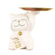 thumbnail image 2 of Bandeja de Almacenamiento de Estatua de Gato Bonito de Resina, Soporte de Escultura Moderno Multifunción Decorativo para Sala de Estar, Apartamento, C Blanco, 2 of 5