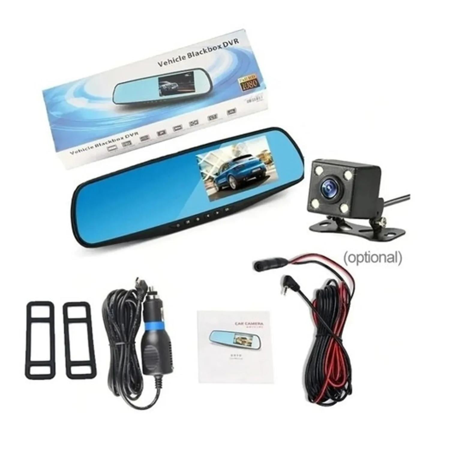 Total E-commerce - Espejo Retrovisor Con Camara Frontal Y Trasera Hd Cableado