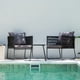 thumbnail image 2 of Juego de Terraza Kiri Relan Living Exterior Mesa y Sillas Ratán y Acero Color Negro y Gris, 2 of 15