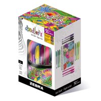 Zebra Pen - Set De 50 Plumas Gel Zebra Doodlerz Punta 1.0 Mm Colores Surtidos