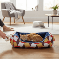 Bloccare - Cama Para Mascotas Espuma - Talla S (Tricolor Cafe)