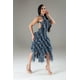 thumbnail image 5 of Saronite Vestido con Cuello Halter, Volantes, Cordones y Espalda Abierta con Abertura Frontal, Azul (para Mujer), 5 of 5