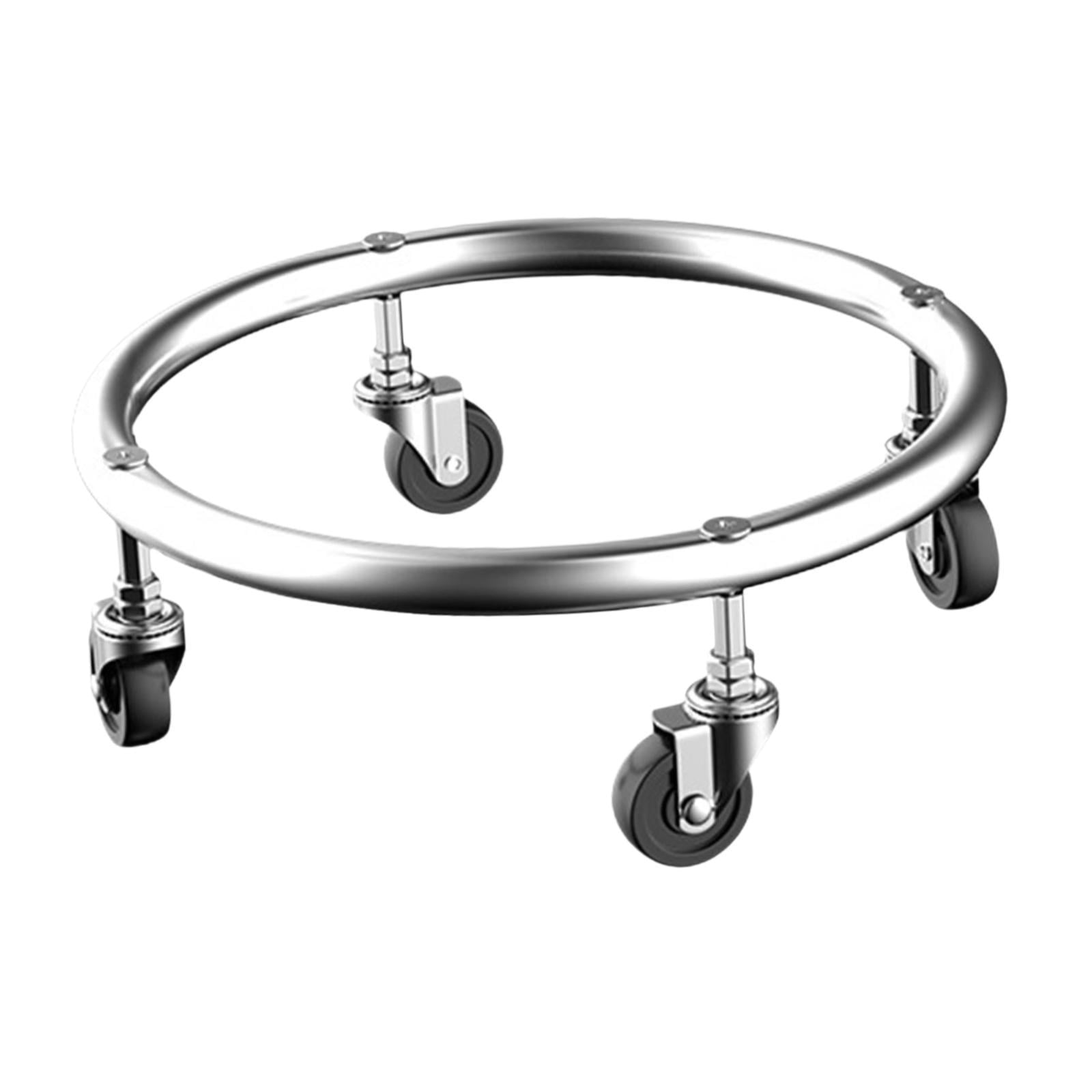 Magideal - Base De Cilindro De Gas Móvil, Soporte Para Tanque De Gas, Maceta Para Flores De Jardín, Tanque De Gas Versátil, Bandeja De Tanque De Almacenamiento Plata Sin Freno 30cm