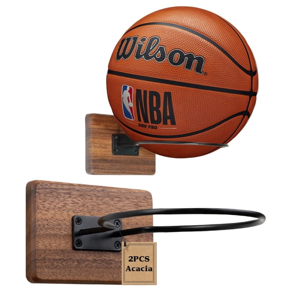 Soporte para Balones Rovarahoom 2 pzas de Madera de Acacia