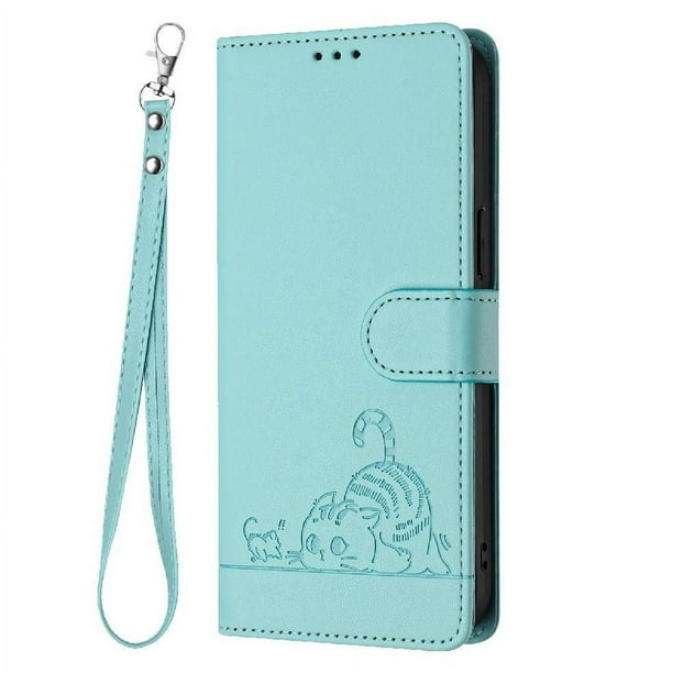 Funda tipo cartera FOXDOCK para infinix Hot 50 5G con soporte, ranuras, RFID, diseño de gato