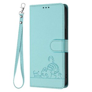 Funda Tipo Cartera Foxdock Para Infinix Hot 50 5G Con Soporte, Ranuras, Rfid, Diseño De Gato