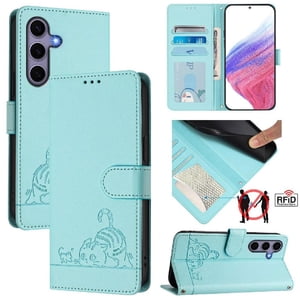 Funda Tipo Cartera Foxdock Para Samsung Galaxy S25 Con Soporte, Ranuras, Rfid, Diseño De Gato