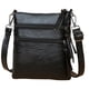 thumbnail image 1 of Bolsos cruzados para mujer, pequeños bolsos cruzados de piel auténtica para mujer, bolsos de hombro cruzados con múltiples bolsillos con cremallera, 1 of 6