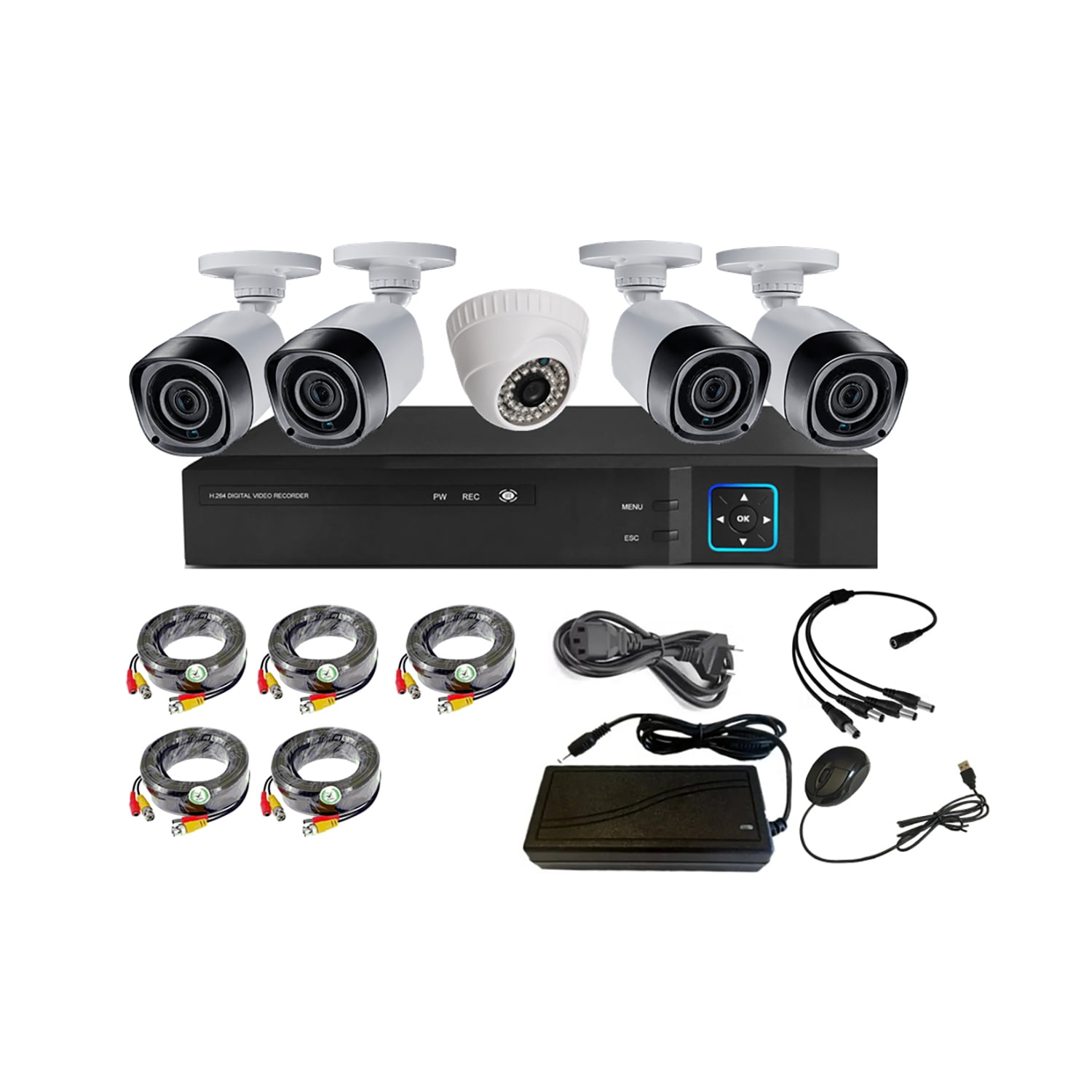 Vipa - Kit 5 Cámaras De Seguridad Mixto Hd 1mp - M51l