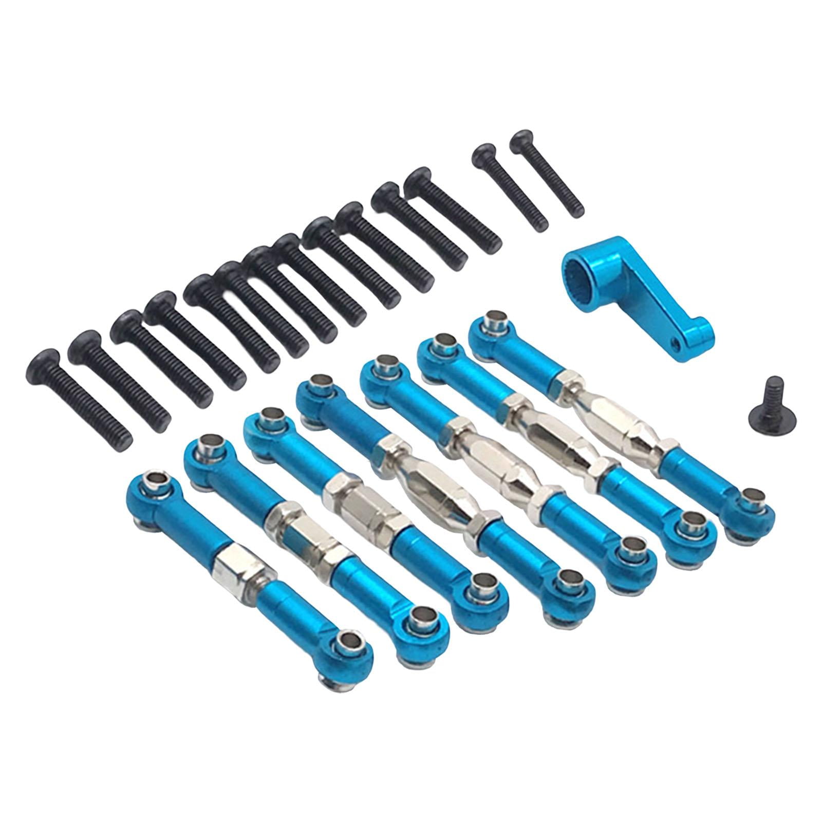 Magideal - Piezas De Mejora De Varilla De Rc De Metal, Varilla De De Enlaces Servo Rc 124016 1/12, Coche Diy, Camiones, Modificación De Coche , Azul