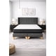 thumbnail image 1 of Cama Europea 2 Plazas  Modelo DreamLux Tapizado en Lino Gris Oscuro con Respaldo Lineal  y Colchón Pillow Top, 1 of 8