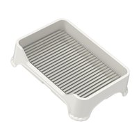 Magideal - Inodoro Para Perros Portátil Antideslizante Interior Bandeja Para Orinal Herramienta De Limpieza Al Aire Libre Para Perros Pequeños Y Medianos, Caja D Blanco B