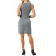 thumbnail image 3 of Vestido de Tweed INSPIRE CHIC para Mujer sin Mangas Cuello Barco Trabajo Línea A Oficina Elegante Vestido Tubo L Negro, 3 of 6