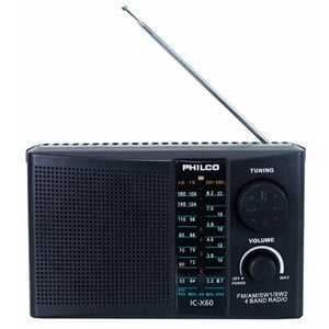 Philco - Radio Portatil Am Fm Sw1 4 Bandas Negro Cx60