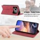 thumbnail image 4 of Funda tipo cartera con bloqueo RFID para iPhone 17 Pro Max Con tapa abatible, portatarjetas, cierre magnético, TPU y soporte Rojo, 4 of 6