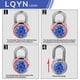 thumbnail image 2 of Candado De Combinación Con Esfera Estándar De 3 Dígitos Paquete De 12 Unidades Azul, 2 of 7