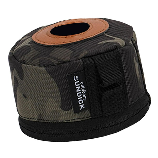 Bolsa de almacenamiento de recipiente de tela Oxford con cilindro de combustible de Gas portátil para suministros de cocina, barbacoa, viajes, Picnic , Camuflaje negro S Multi