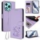 thumbnail image 2 of Funda Billetera con Relieve de Gato para Honor 400 Lite, Lila Claro, 2 of 6