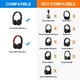 thumbnail image 2 of Almohadillas de repuesto para Beats Solo 2 y Solo 3: almohadillas de repuesto de espuma viscoelástica y funda para auriculares inalámbricos Solo 2 y Solo 3., 2 of 7