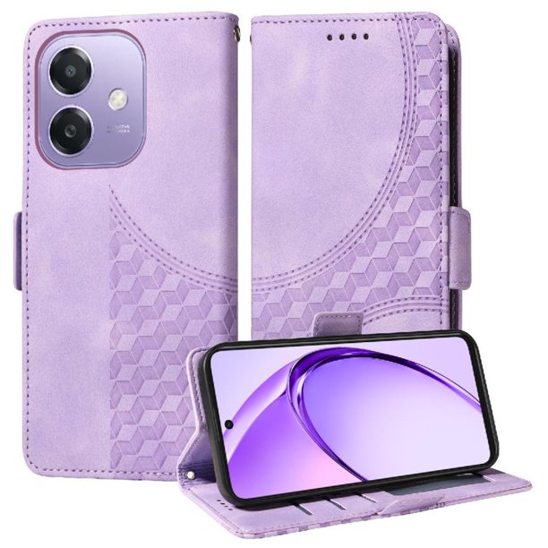 Carcasa FOXDOCK OPPO A5x 4G/5G de cuero PU, diseño acolchado clásico, protección contra caídas y rayones