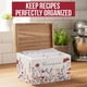 thumbnail image 3 of Caja de recetas SENSORY4U de madera con diseño de flores silvestres, con tarjetas y separadores, 3 of 7