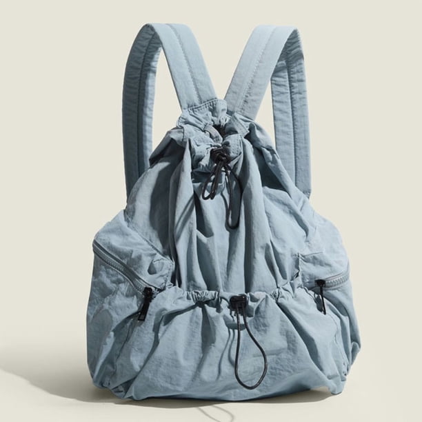 New Summer Drawstring Backpacks Large Capacity Soft Nylon Shoulder Bag Casual Fashion Ladies Backpack Travel