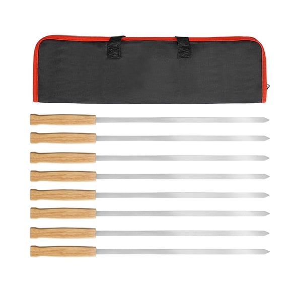 8x Brochetas De Metal Para Asar Barbacoa Palitos De Barbacoa Para Asar Pollo Y Gambas