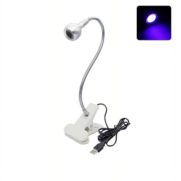 Led Ultraviolet Lights Clip-On Flexible Metal Tube UV Lamp USB Mini UV Gel Curing Light Desk Lamp Nail Dryer For DIY Nail Art For Indoor Bedroom Home Decor Living Room, Desk Accessories, Perfect For