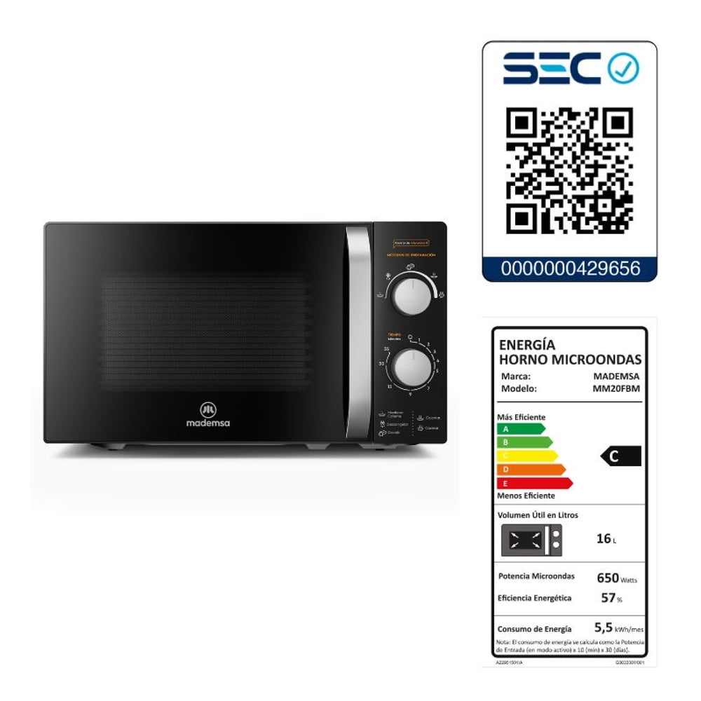 Mademsa MM20FBM 20 L Negro, foto 4