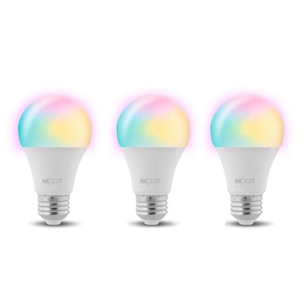 Nexxt Ampolleta 3 Pack Smart Rgb Multicolor