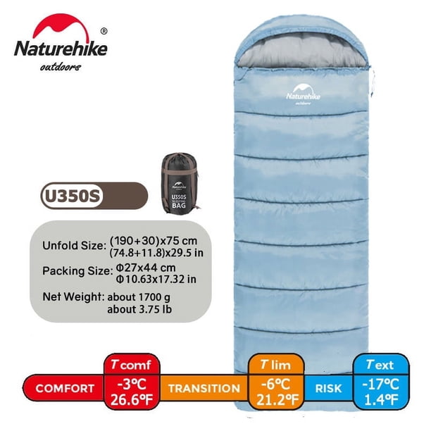 Naturehike Hooded Sleeping Bag, Ultralight Lightweight Waterproof Cotton Sleeping Bag For Hiking Climbing, Outdoor Camping Accessories, Super Foot Bowl Spectators & Super Sunday Party Goods