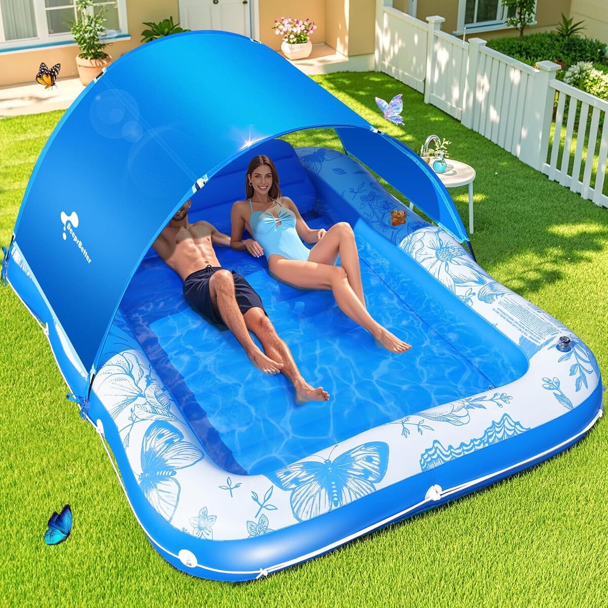 Piscina Inflable Deeprbetter 81x60cm Con Toldo Grande