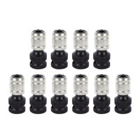 Magideal - 10 Uds. Adaptador De Llave De Impacto De Acero Con Alto Contenido De Carbono De 1/2 ""Accesorios Telescópicos De Liberación Rápida De Alta Resistencia Negro Plateado
