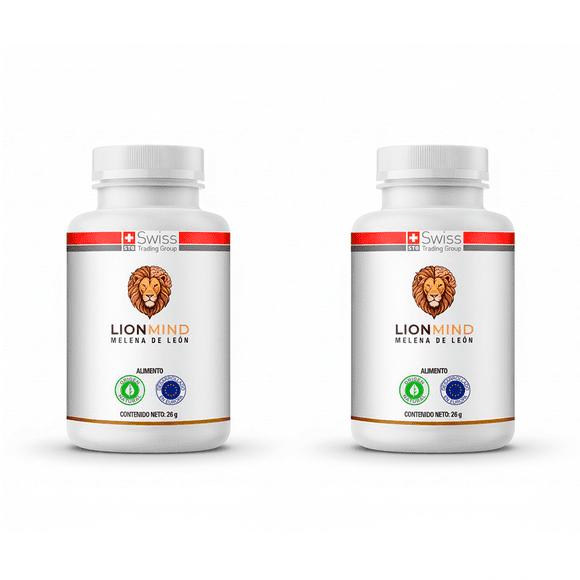 Pack x 2 Melena de León Suplemento Natural LionMind Activa tu Cerebro Memoria Hongo 4 meses