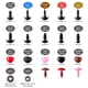 thumbnail image 4 of 572 piezas de ojos y narices de plástico para muñecas, juguetes artesanales de ojos de oso de colores, narices de botones de animales de ganchillo, varios colores y tamaños (6, 4 of 5