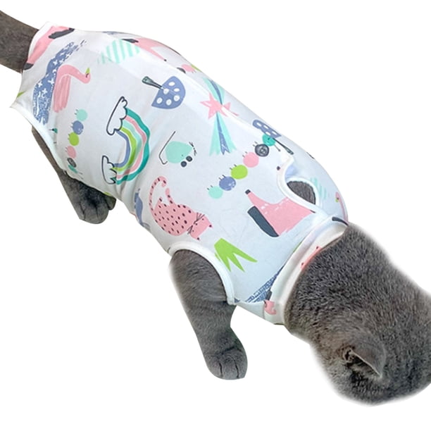 Ropa anti-lamidas para mascotas, ropa para gatos, ropa para gatos después de la cirugía, ropa con un diseño lindo para gatos