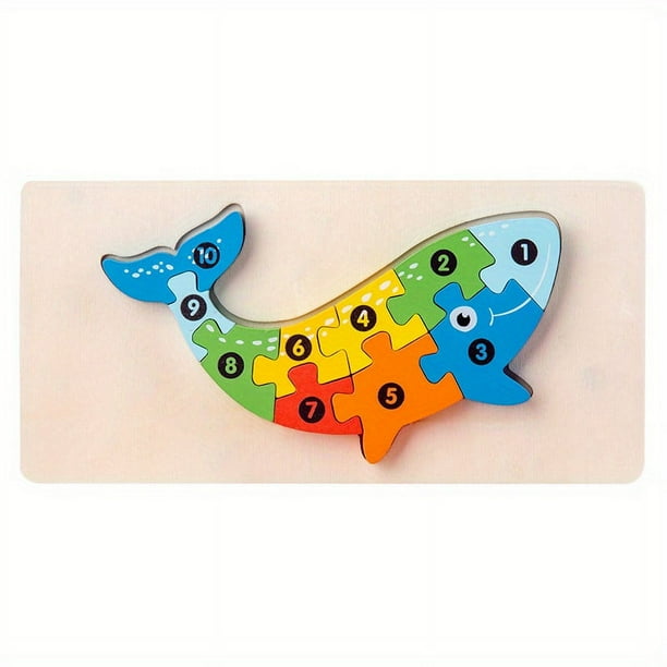 Wooden Early Education Cognition Children's Educational Toys Building Blocks Wooden Animal Traffic Shape Matching 3d Three-dimensional Puzzle