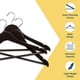 thumbnail image 5 of Perchas para ropa Lifemaster de madera con gancho giratorio de 360°, paquete de 30, 5 of 7