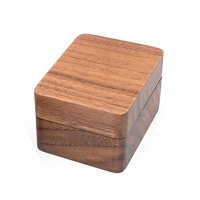 Magideal - Caja De Anillos De Madera Vintage Madera Maciza 3 Ranuras Organizador De Joyas Anillos Soporte Anillos Caja De Almacenamiento Exhibición De Regalo Sop Negro