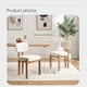 thumbnail image 2 of Wooden Dining Chairs Set of 2, Modern Fabric Upholstered Dining Room Chair Kitchen Chairs, Farmhouse Dinner Chair for Kitchen Dining Room, 2 of 3
