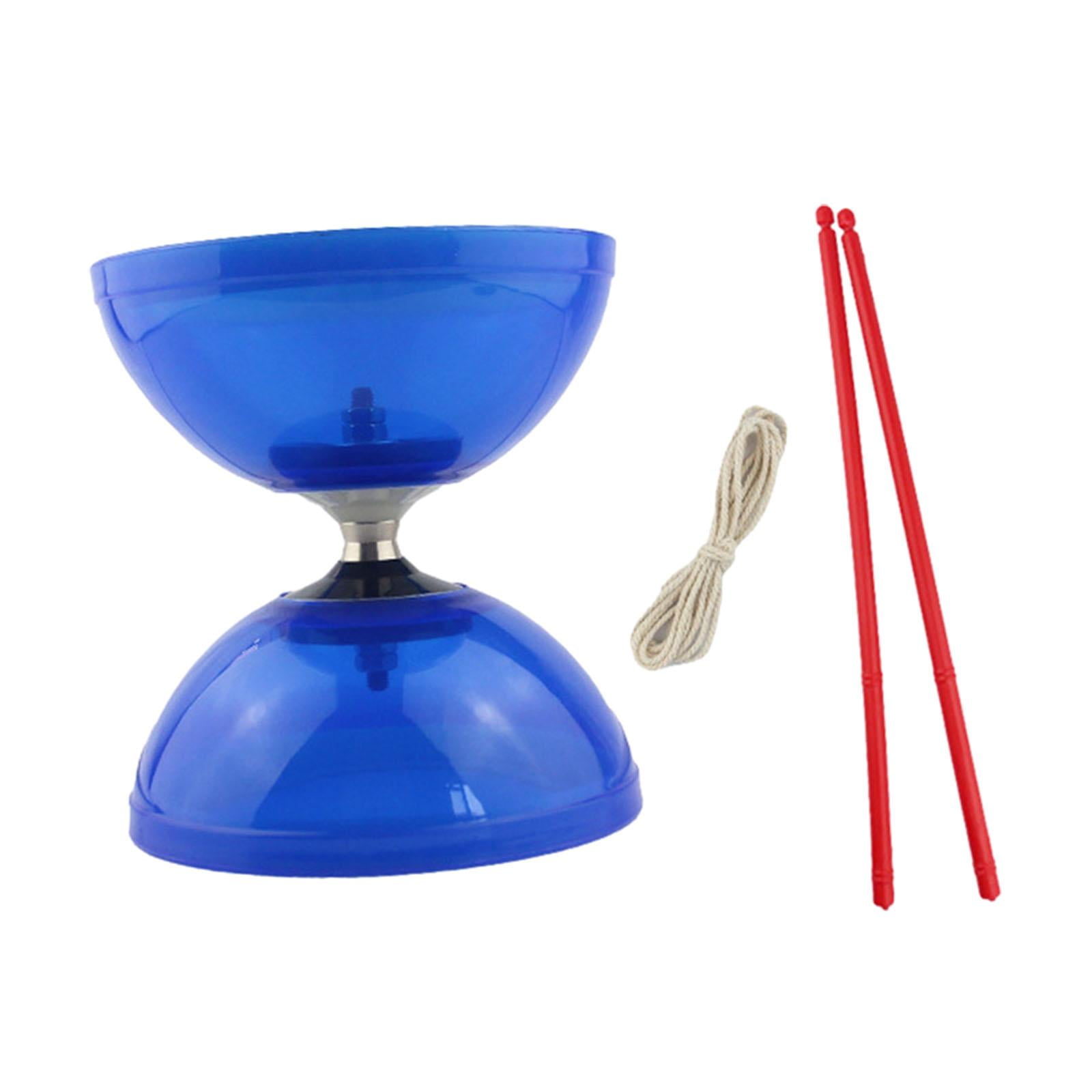 Magideal - Juguete De Bola De Diábolo, Juego De Diábolo Chino Con Varillas, Coordinación Ojo-mano, Fitness, Juguete De Malabarismo Chino, Juguete De Habilidad Para Niños Azul