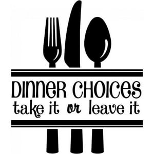 Rienda Libre Graphics - Decomural Dinner Choices Family Kitchen Ws-17217
