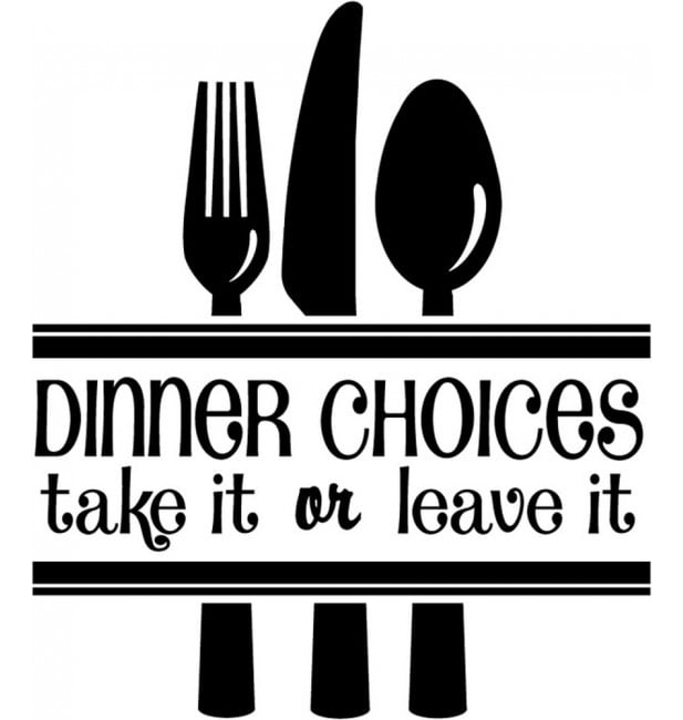 Rienda Libre Graphics - Decomural Dinner Choices Family Kitchen Ws-17217