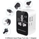 thumbnail image 3 of Cargador De Pared Con Adaptador De Viaje Global Todo En Uno Con Dos Puertos De Carga Usb. Disponible Internacionalmente., 3 of 6