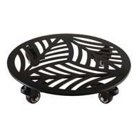 Ioensy - Soporte De Metal Para Plantas Con Ruedas, De Hierro Forjado Resistente, Para Macetas.