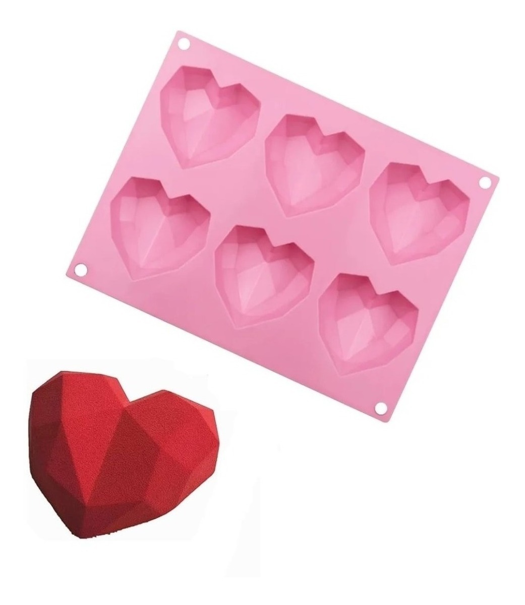 Genérico - Molde Corazon Diamante Molde De Silicona Corazón Chocolate