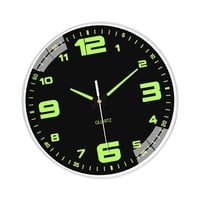 Magideal - Reloj De Pared Con Mecanismo Silencioso Para El Hogar Y La Oficina , Grandes Números Negros