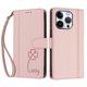 thumbnail image 3 of Funda Cartera Trébol para iPhone 14 Pro con Ranuras Tarjetas y Carga Inalámbrica Rosa, 3 of 6