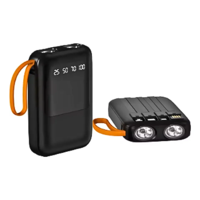 Irm - Cargador Portátil Power Bank 4 Cables Linterna 10000Mah